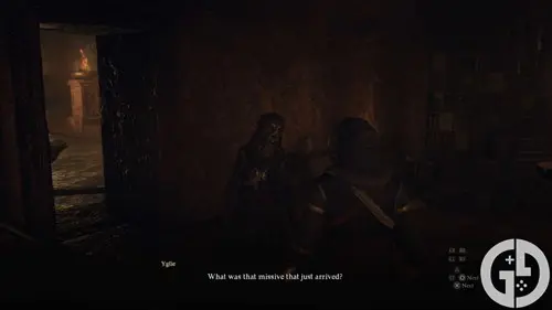 Image of the cutscene in the Forbidden Research Lab in Dragon's Dogma 2