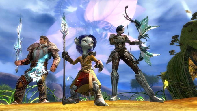Bilde av karakterer i Guild Wars 2, den beste gratis MMORPG