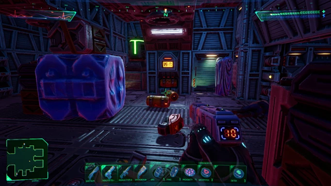 System Shock: Yellow cannisters used to destroy Storage Floor Nodes