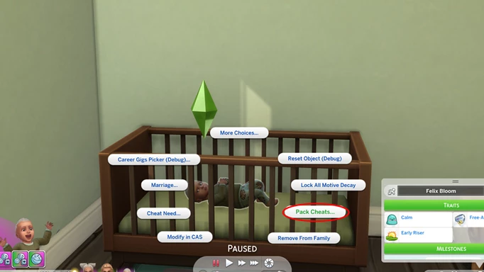 Infant Quirk cheats The Sims 4 Growing Together