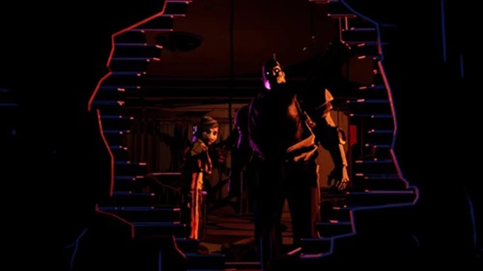 The Scarecrow and the Tin Man look through a gaping hole in The Wolf Among Us 2