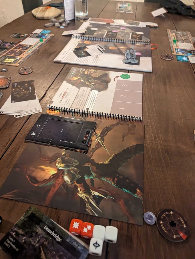 Divinity Original Sin Board Game items on a table