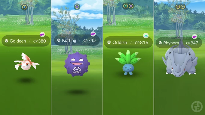 Some of the Ditto disguises Pokemon in GO