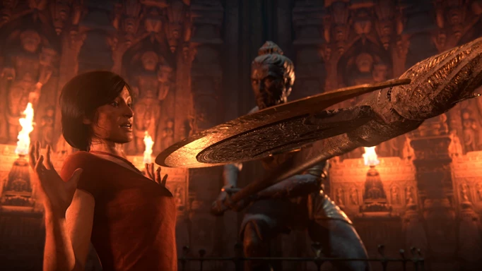 Chloe Frazer under attack in Uncharted Lost Legacy