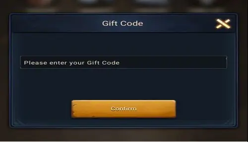 an image of the Primitive Era code redemption screen