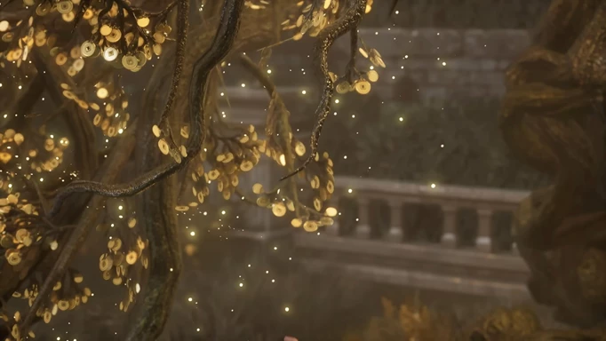 Gold Coin Fruit on the tree in Lies of P