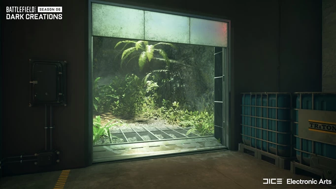 Image of a door to a jungle in Battlefield 2042 Season 6