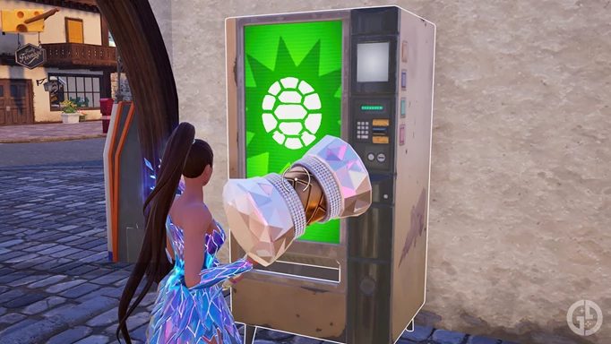 A Ninja Turtle Weapon Vending machine in Fortnite