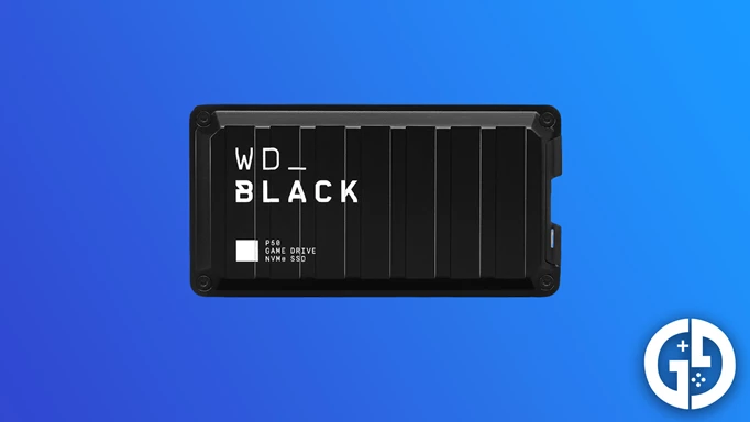 The WD BLACK P50, one of the best external SSDs for gaming on PS5, PC, and Mac