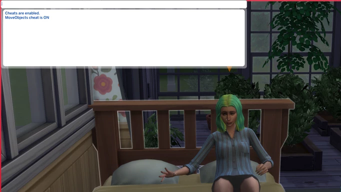 Cheat box in The Sims 4