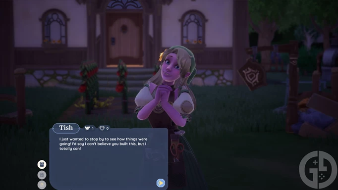 Screenshot of Tish in Palia, a romance option