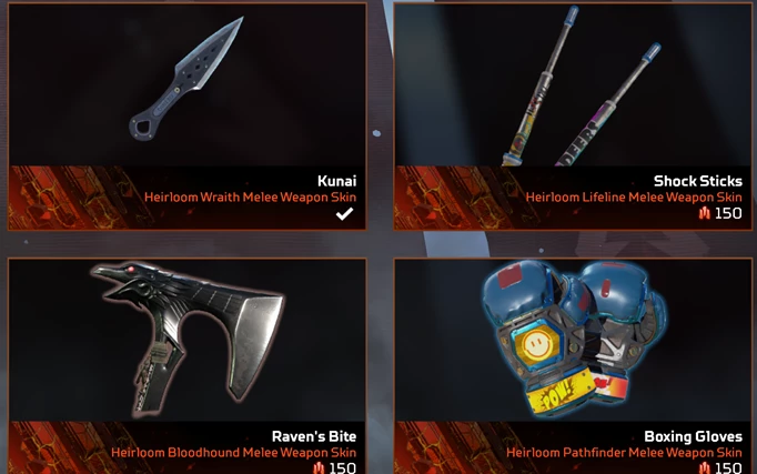 How many heirlooms are there in Apex legends?