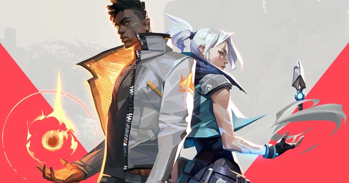 a promo image of VALORANT showing Phoenix and Jett
