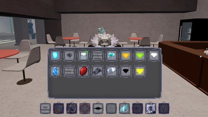 Screenshot of an inventory containing Reiatsu Crystals in Peroxide