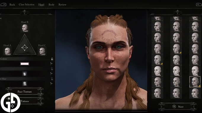 Character creator in Lords of the Fallen