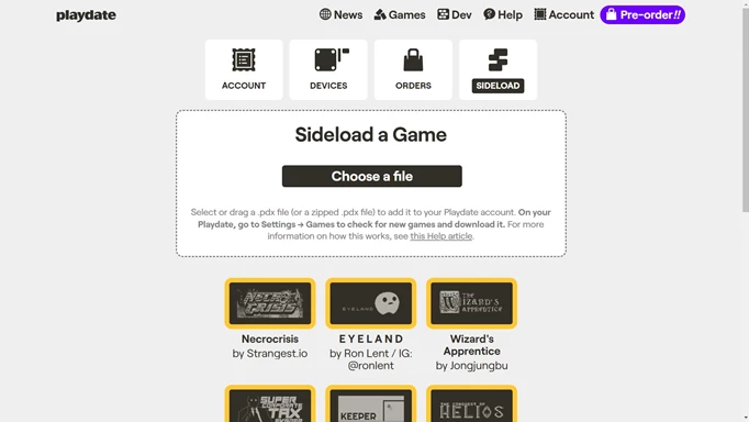How To Sideload Games Onto The Playdate