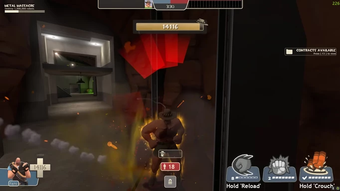 an image of the VS Saxton Hale mode in Team Fortress 2