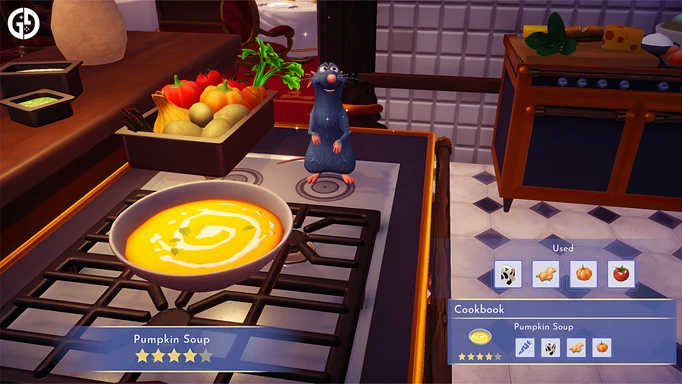 recipe for pumpkin soup in disney dreamlight valley, one of the best recipes
