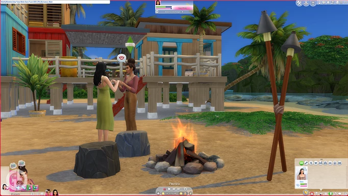 Image of the cheat window with the modify romance cheat in The Sims 4 shown