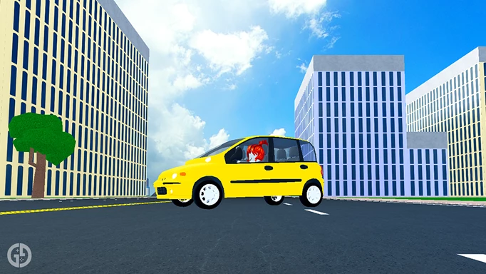Image of a car being driven in Car Dealership Tycoon