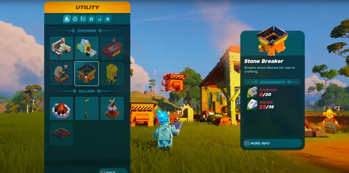 You need Marble to craft a Stone Breaker in LEGO Fortnite