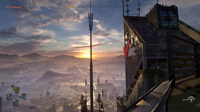 Dying Light 2 Review: A high view of the city.