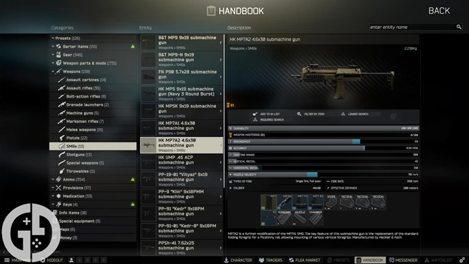 Image of the MP7A2 in Escape from Tarkov