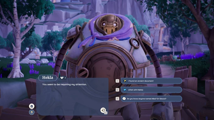 In-game Palia screenshot of Hekla during The Great Human Bake-off quest