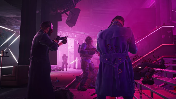 Two heisters in a night club in PAYDAY 3