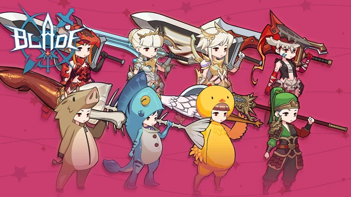 Codes de ralenti de lame: plusieurs personnages du jeu dans une variété de costumes