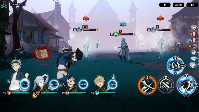 A battle sequence in Black Clover M