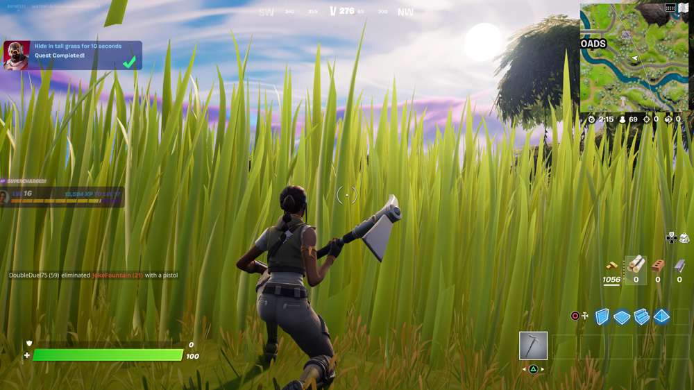 Where to find tall grass for the Fortnite Tall Grass challenge