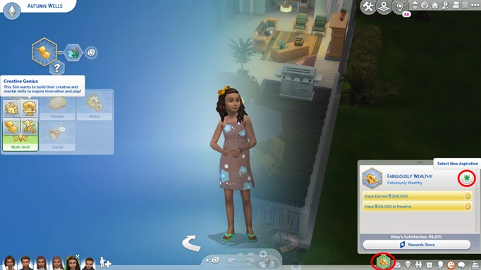 How to change aspirations in The Sims 4