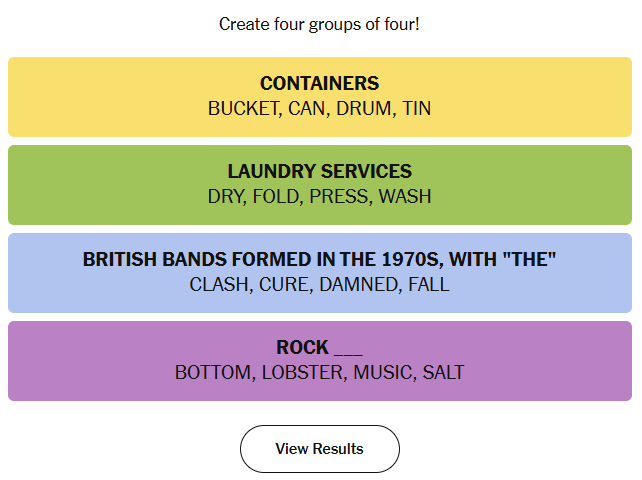 Connections Answers 20th December 2025