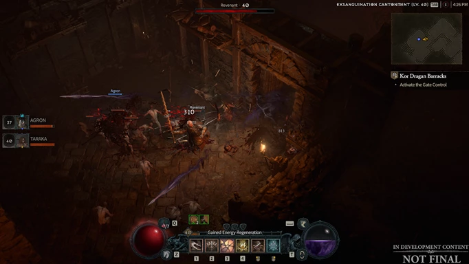 Early gameplay in Diablo 4's dungeons.