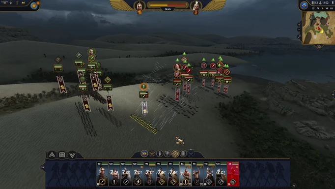 a battle on a hill in Total War PHARAOH