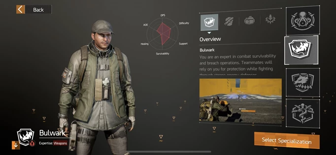 The Division Resurgence screenshot showing the character creator