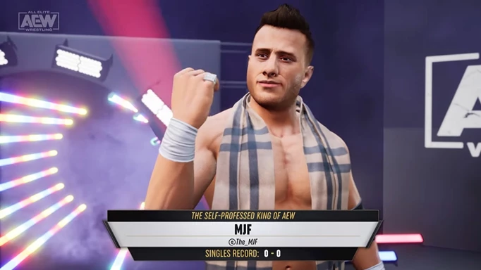 MJF making his entrance in AEW Fight Forever