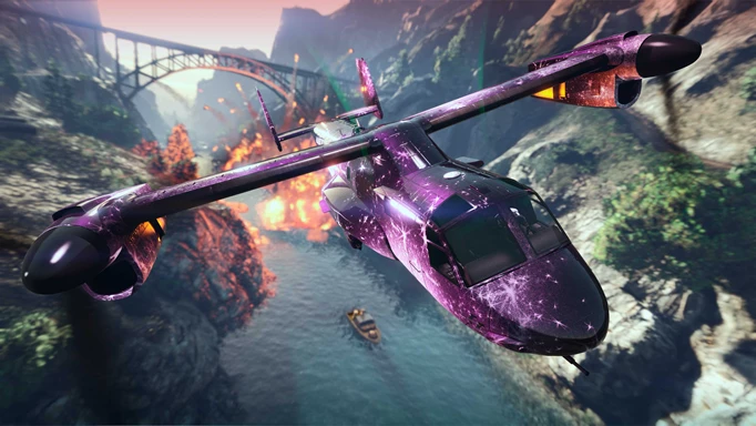A sparkly new wrap for a plane in GTA Online.