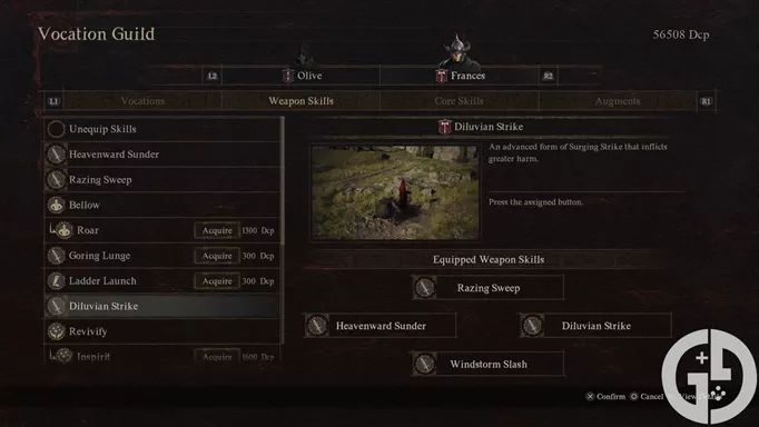 Image of Weapon Skills for the Warrior in Dragon's Dogma 2