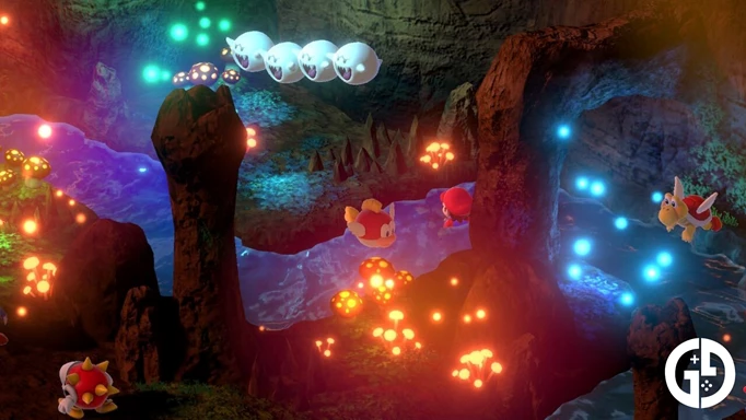 Mario in a river in Super Mario RPG.