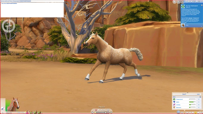 Image of a horse cantering in The Sims 4