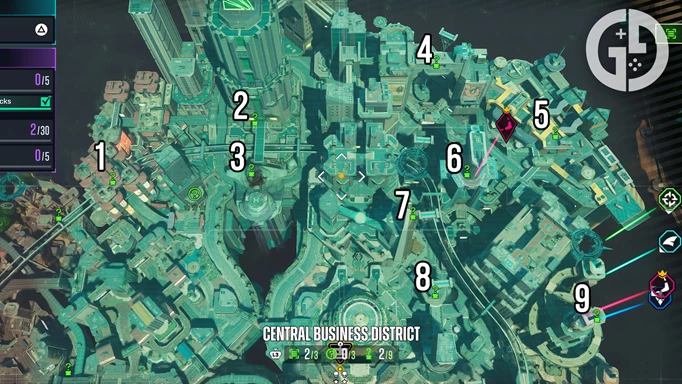 The Riddler trophy locations in Central Business District