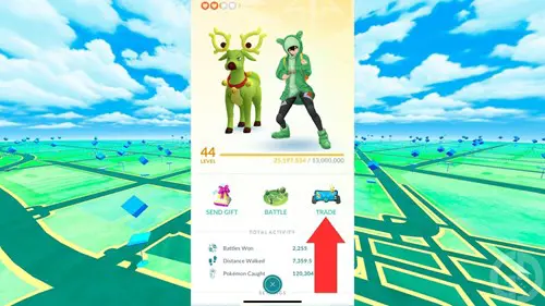 The Trade section of Pokémon GO, where you can exchange Pokémon and perform Special Trades