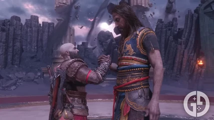 Kratos Helping Tyr Up