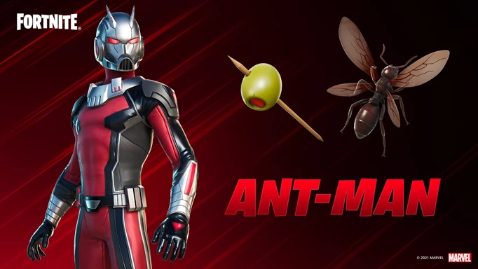Ant-Man in Fortnite with some additional items