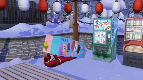 Death by vending machine in The Sims 4
