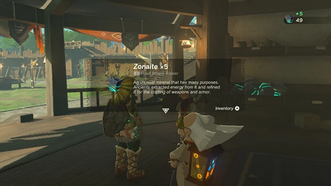 gathering Zonaite in Zelda: Tears of the Kingdom