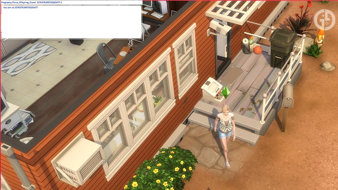 Cheat console in The Sims 4