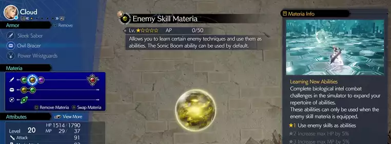 Getting Enemy Skill Materia in FF7 Rebirth & unlocking all abilities